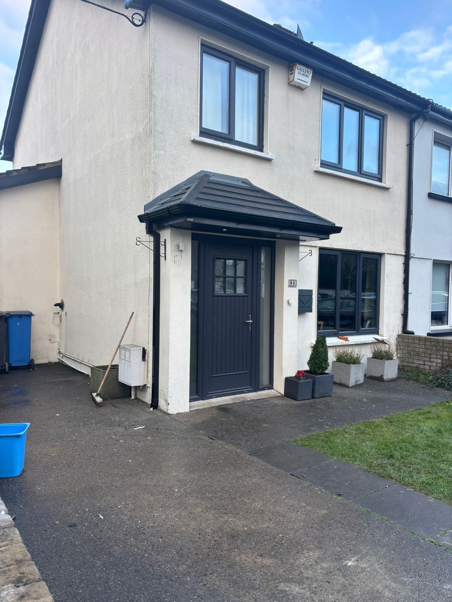 canopies direct anthracite hip canopy semi detached ireland